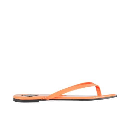 WJS Wjs Pomarańczowe Japonki Damskie Na Lato