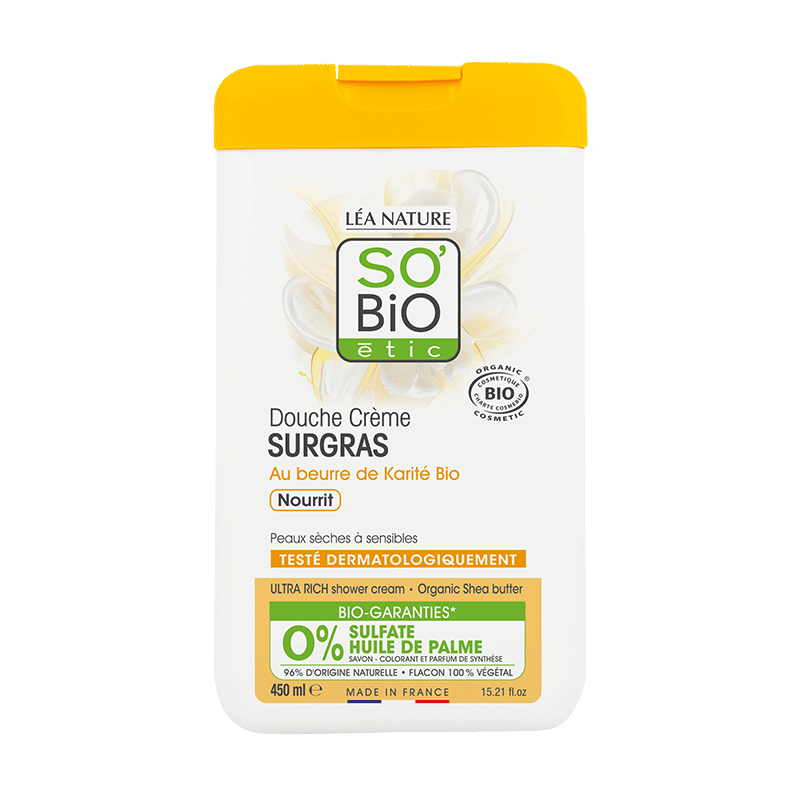 SO’BiO étic Ultra bogaty krem pod prysznic z masłem shea, 450 ml
