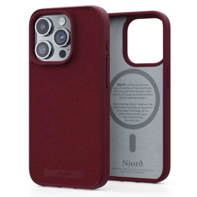 Etui NJORD BY ELEMENTS Suede Comfort+ MagSafe do Apple iPhone 15 Pro Czerwony