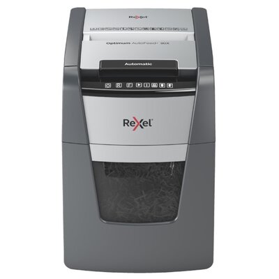 Niszczarka REXEL Optimum AutoFeed+ 90X 2020090XEU 34 L, P-4, Konfetti, Automatyczny Start/Stop, Funkcja cofania
