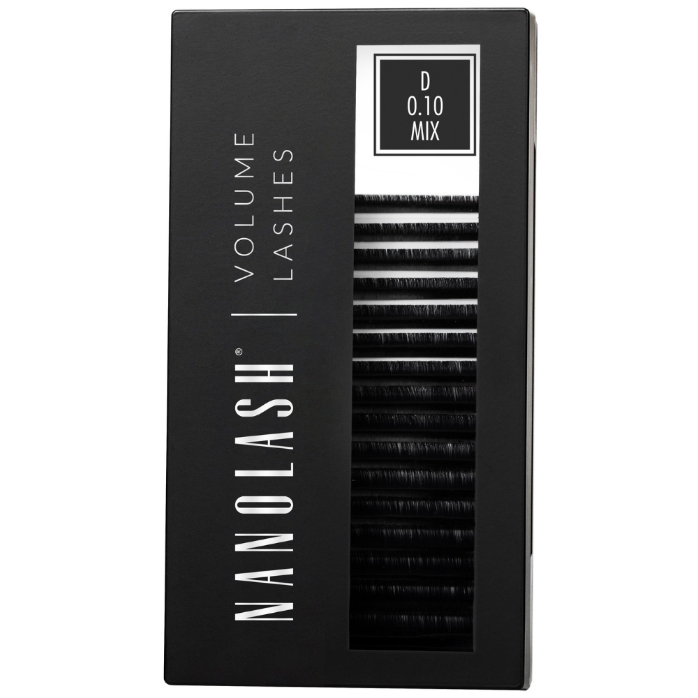 Nanolash Volume lashes sztuczne rzęsy 0.10 skręt D mix dług. 6-13 mm, 1 opak.