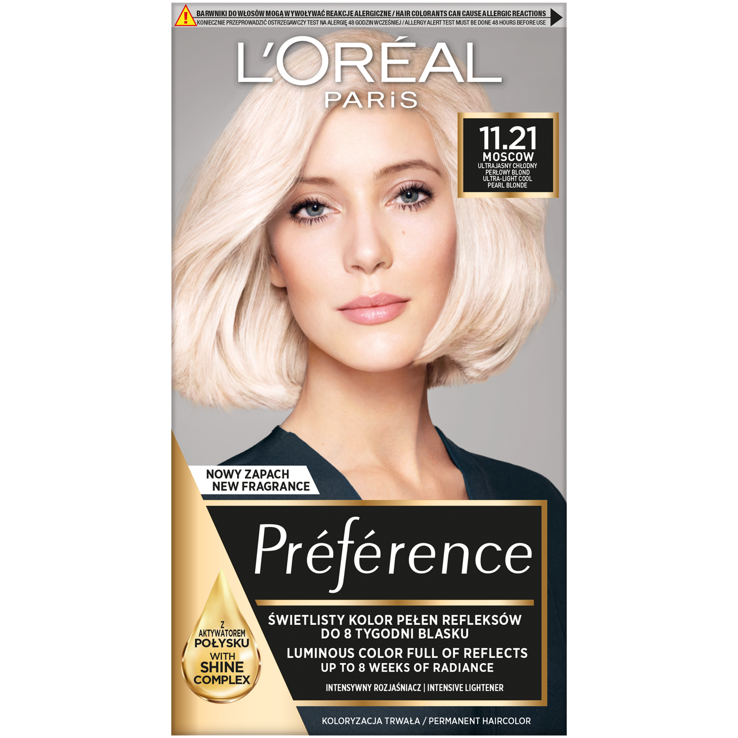 L'Oréal Paris Préférence farba do włosów 11.21 ultrajasny chłodny perłowy blond, 1 opak