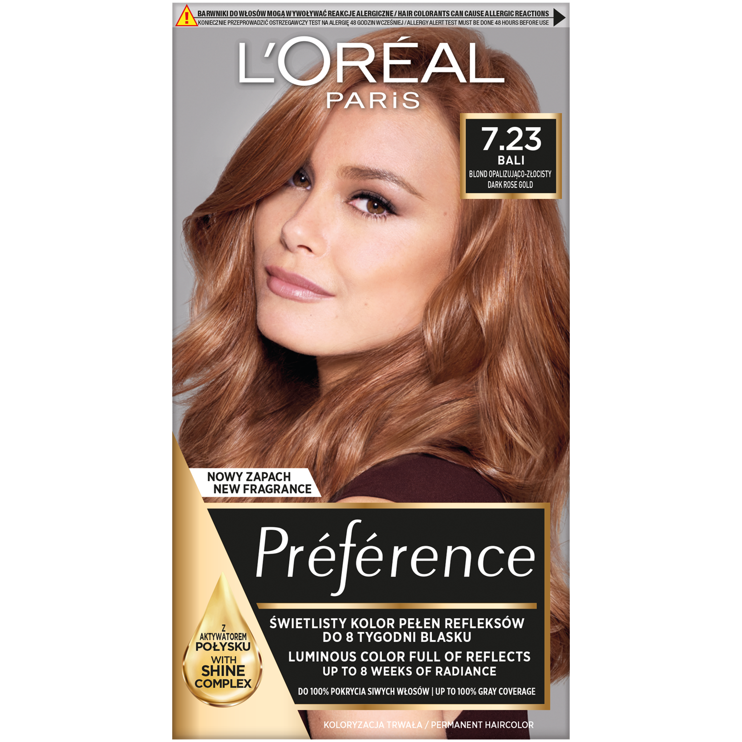 L'Oréal Paris Récital Préférence farba do włosów 7.23 blond opalizująco-złocisty, 1 opak.
