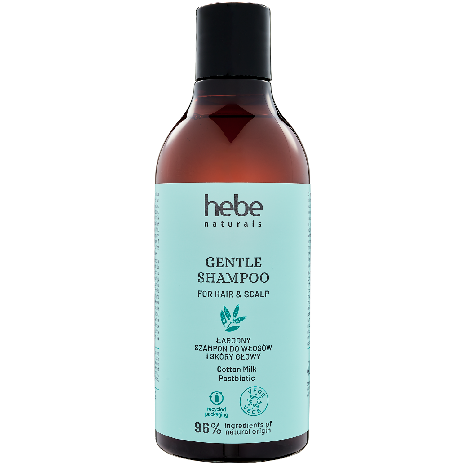 Hebe Naturals Gentle Shampoo łagodny szampon do włosów i skóry głowy, 400 ml