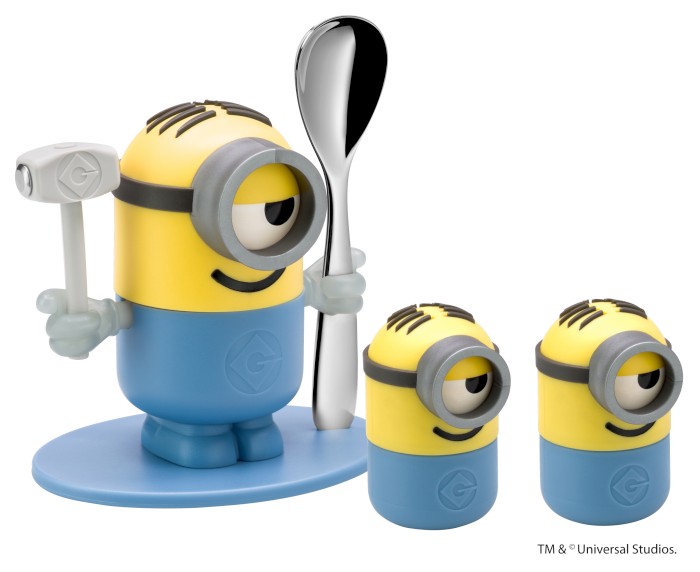 WMF -  Zestaw Minionki podstawka na jajka+2 el
