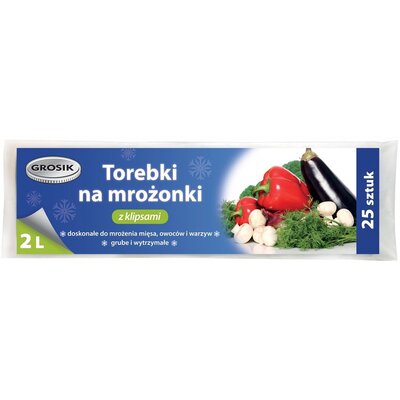 Torebki na mrożonki GROSIK 2L (25 sztuk)