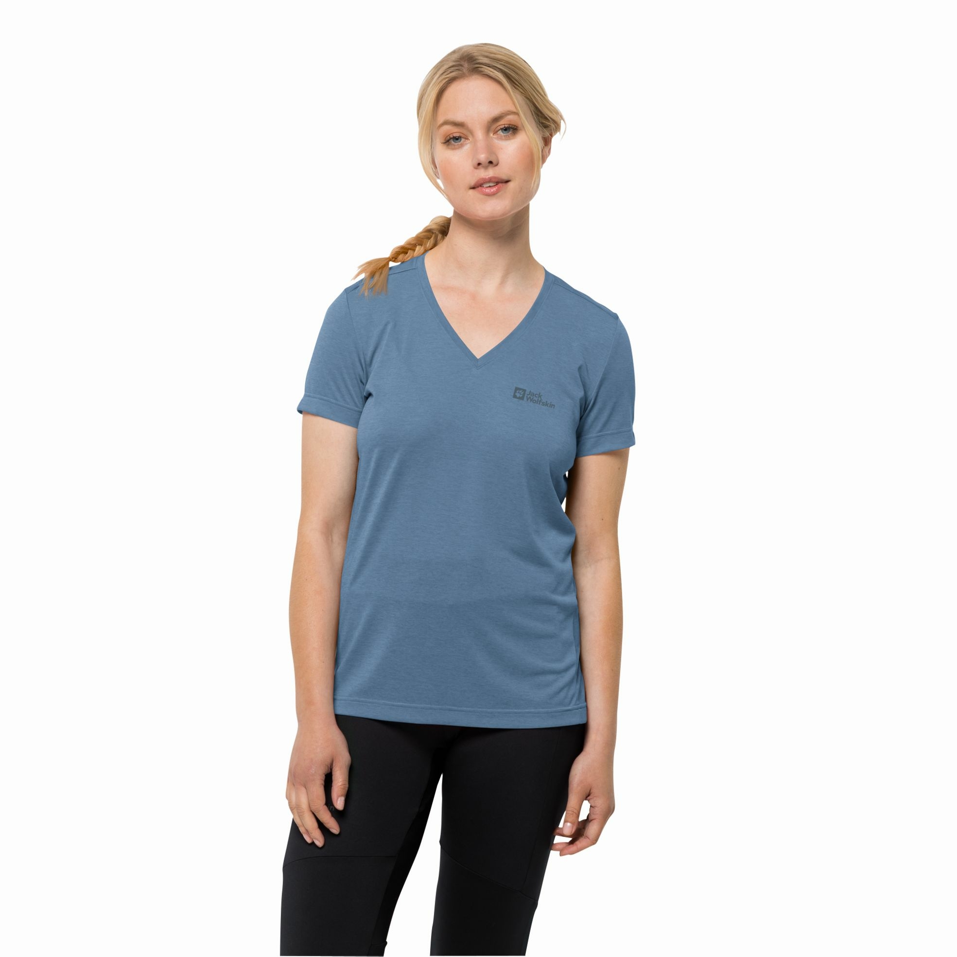 T-shirt damski Jack Wolfskin CROSSTRAIL T WOMEN elemental blue - M