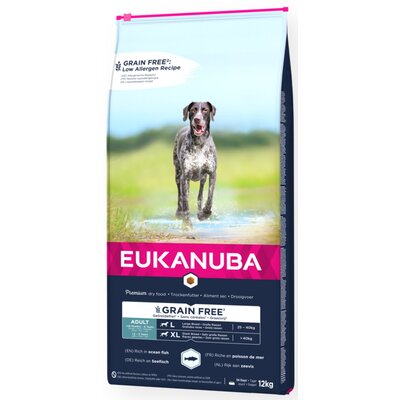 Karma dla psa EUKANUBA Grain Free Adult Large Breeds Ryby Oceaniczne 12 kg