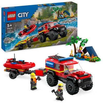 LEGO 60412 City Terenowy wóz strażacki z łodzią ratunkową