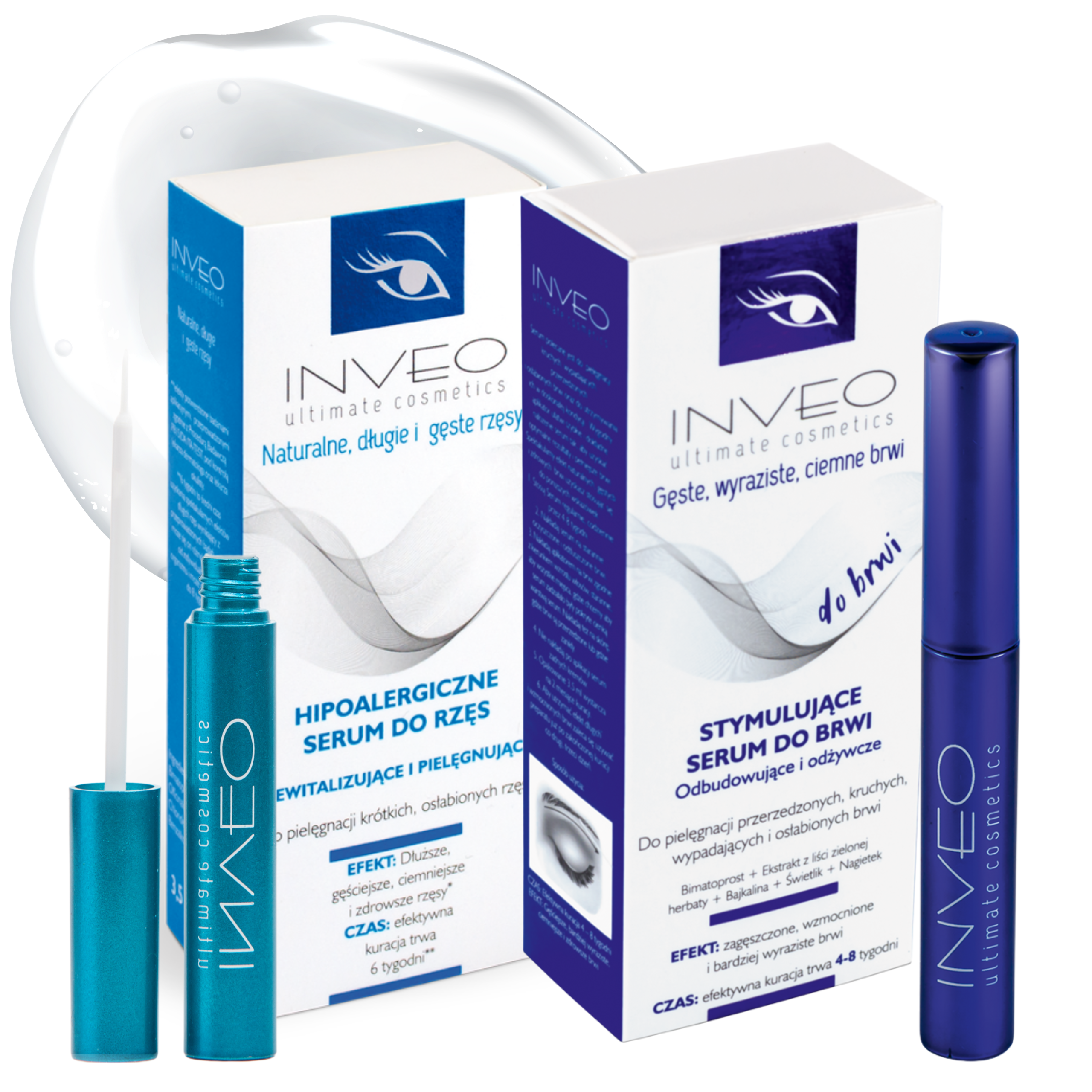 Inveo zestaw: odżywka do rzęs i brwi, 3,5 ml + serum przyśpieszające wzrost rzęs i brwi, 3,5 ml