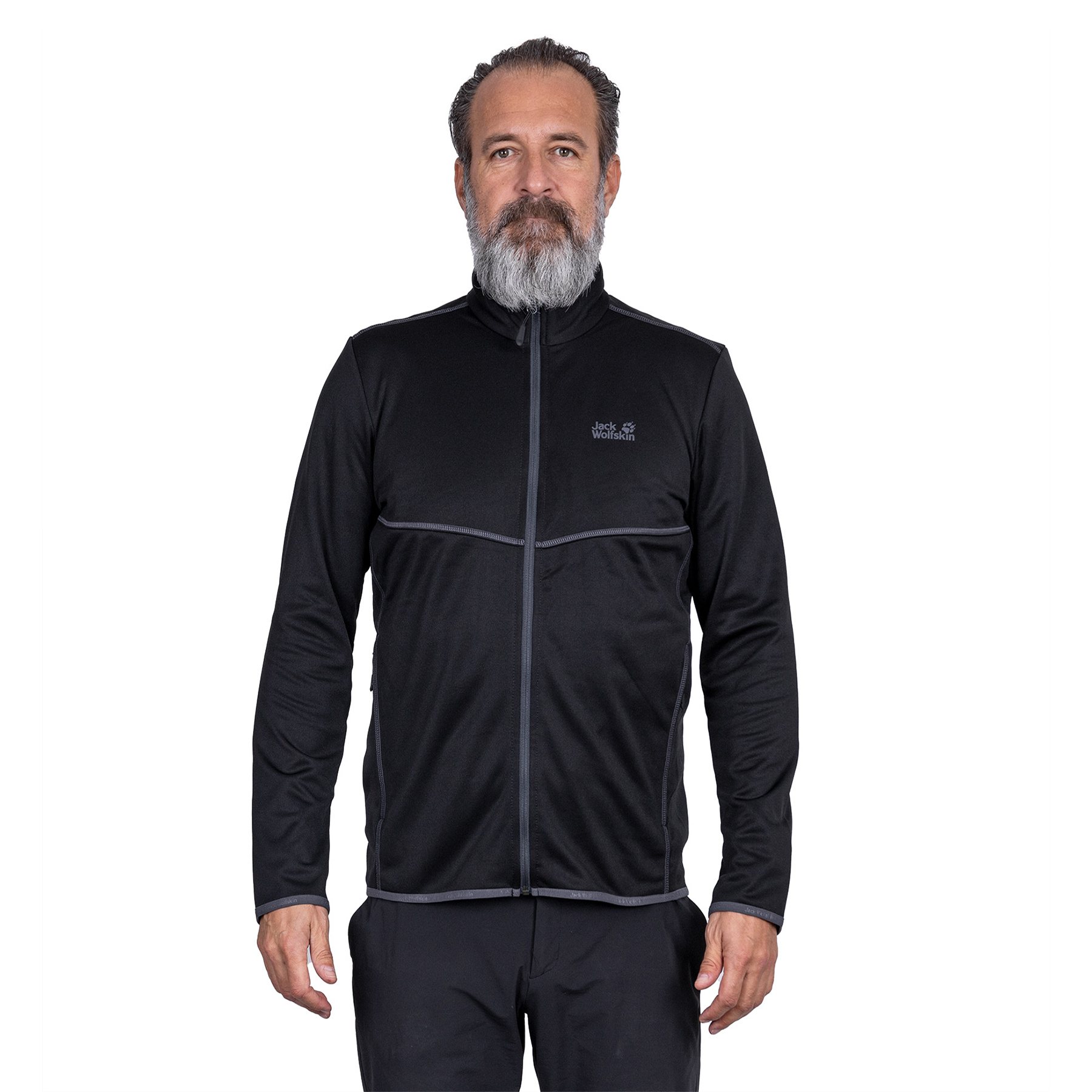 Męska bluza polarowa Jack Wolfskin Kennett River Jacket black - S