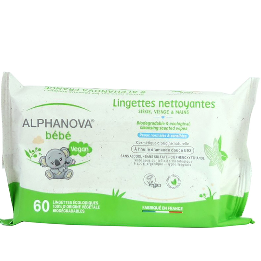 Alphanova Bebe chusteczki nawilżane dla dzieci, 60 szt./1 opak.