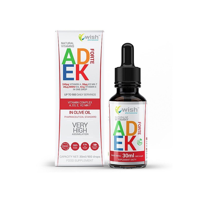 Wish ADEK Forte suplement diety, 30 ml