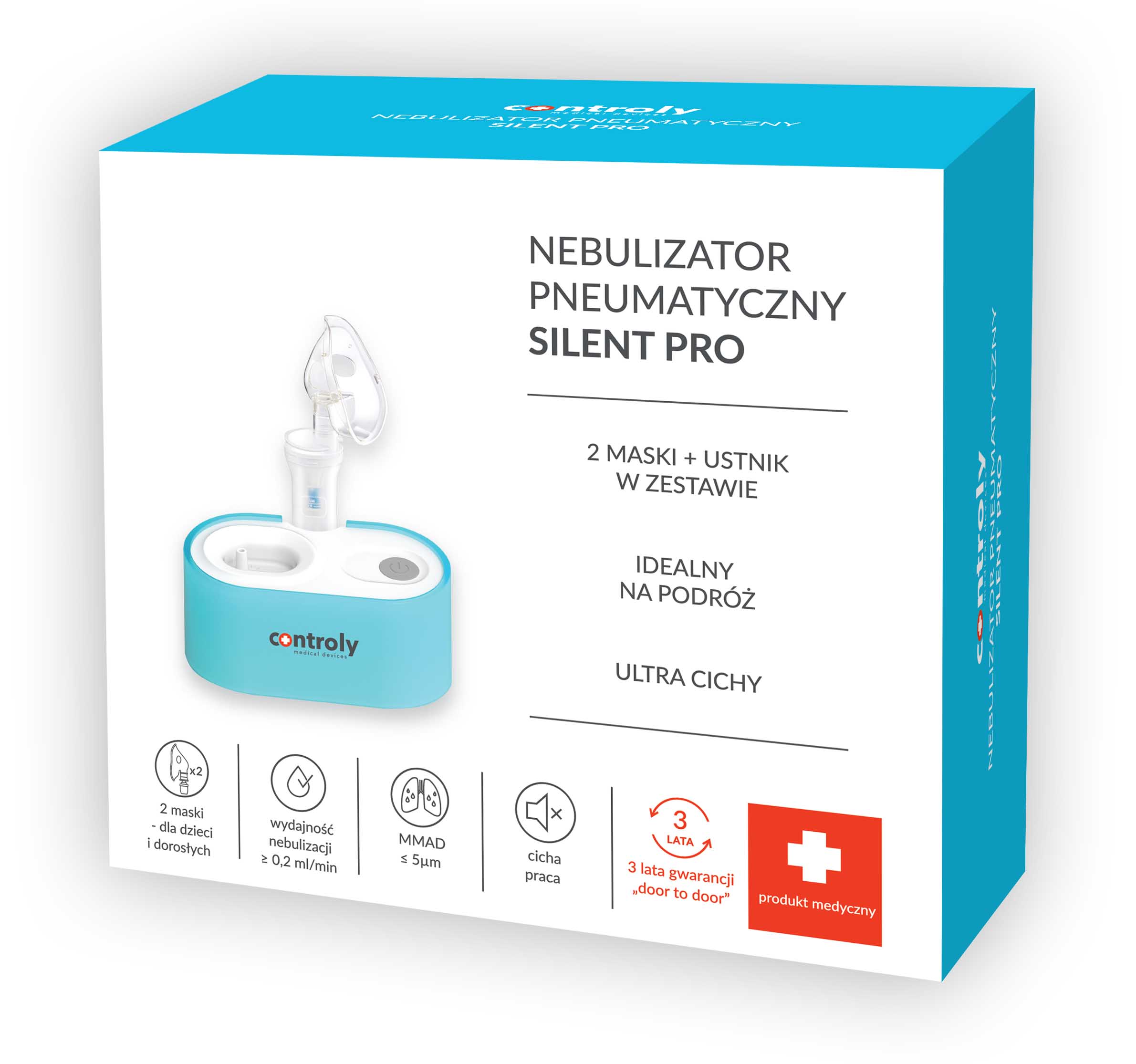 Controly Silent Pro nebulizator dla dzieci i dorosłych, 1 szt.
