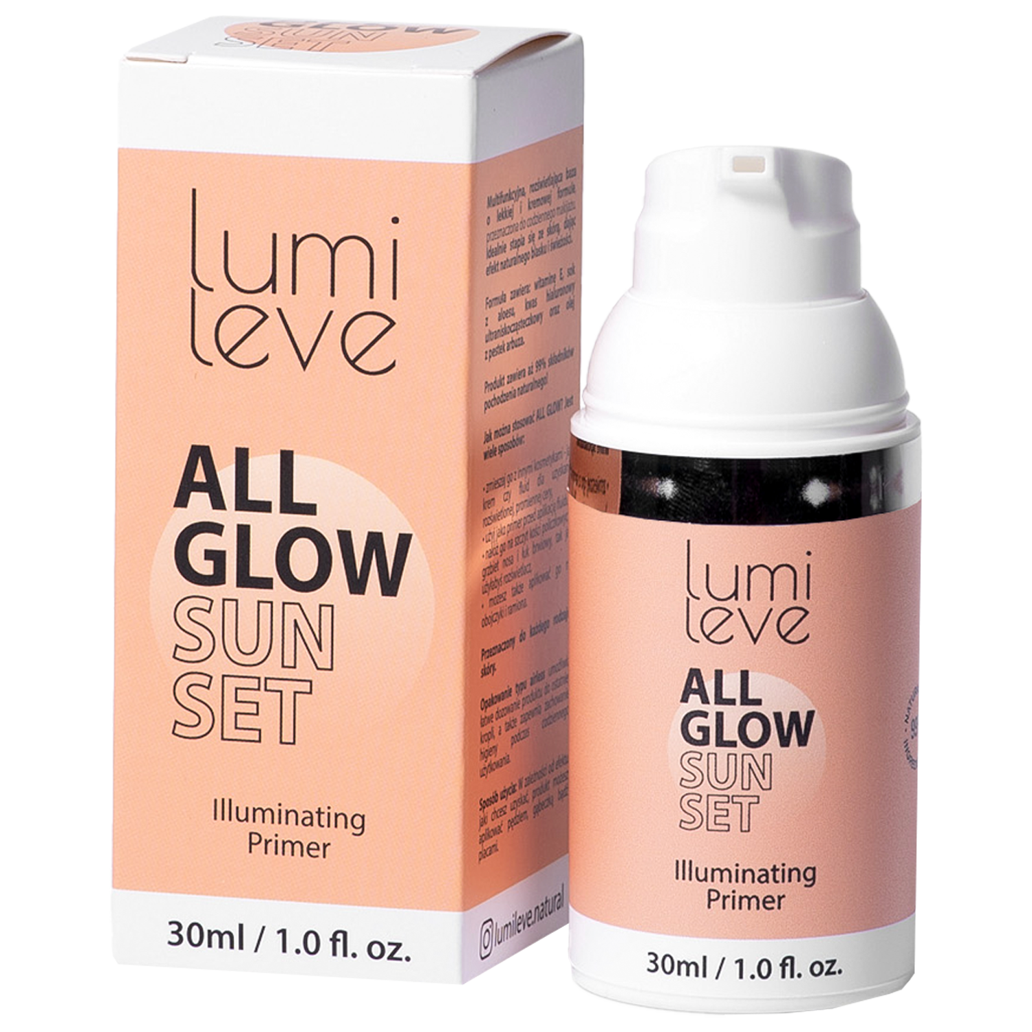Lumileve All Glow rozświetlacz Sunset, 30 ml