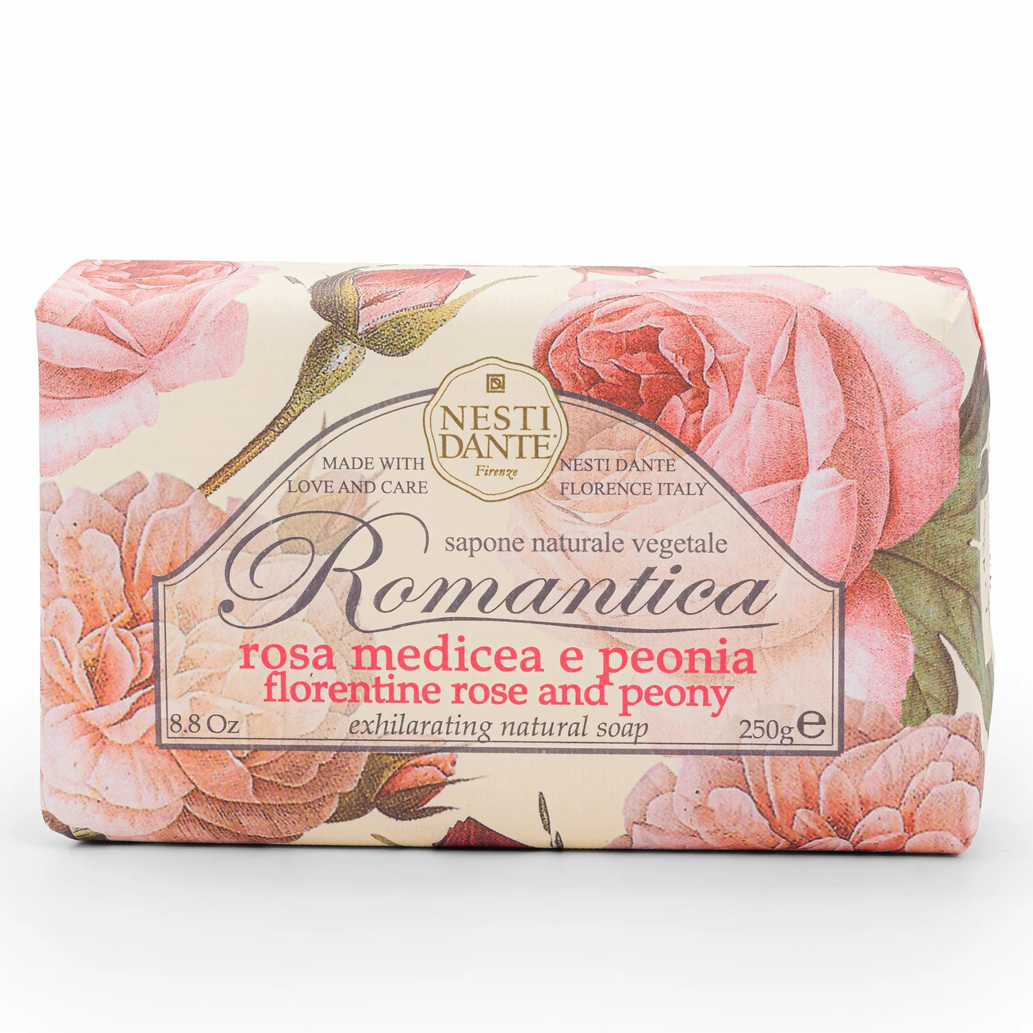 Nesti Dante RÓŻA I PEONIA mydło w kostce, 250 g