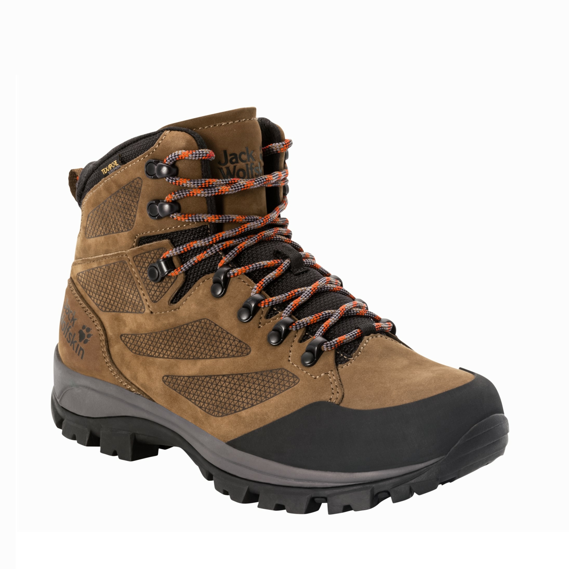 Buty męskie trekkingowe Jack Wolfskin REBELLION TEXAPORE MID M brown / red - 45,5