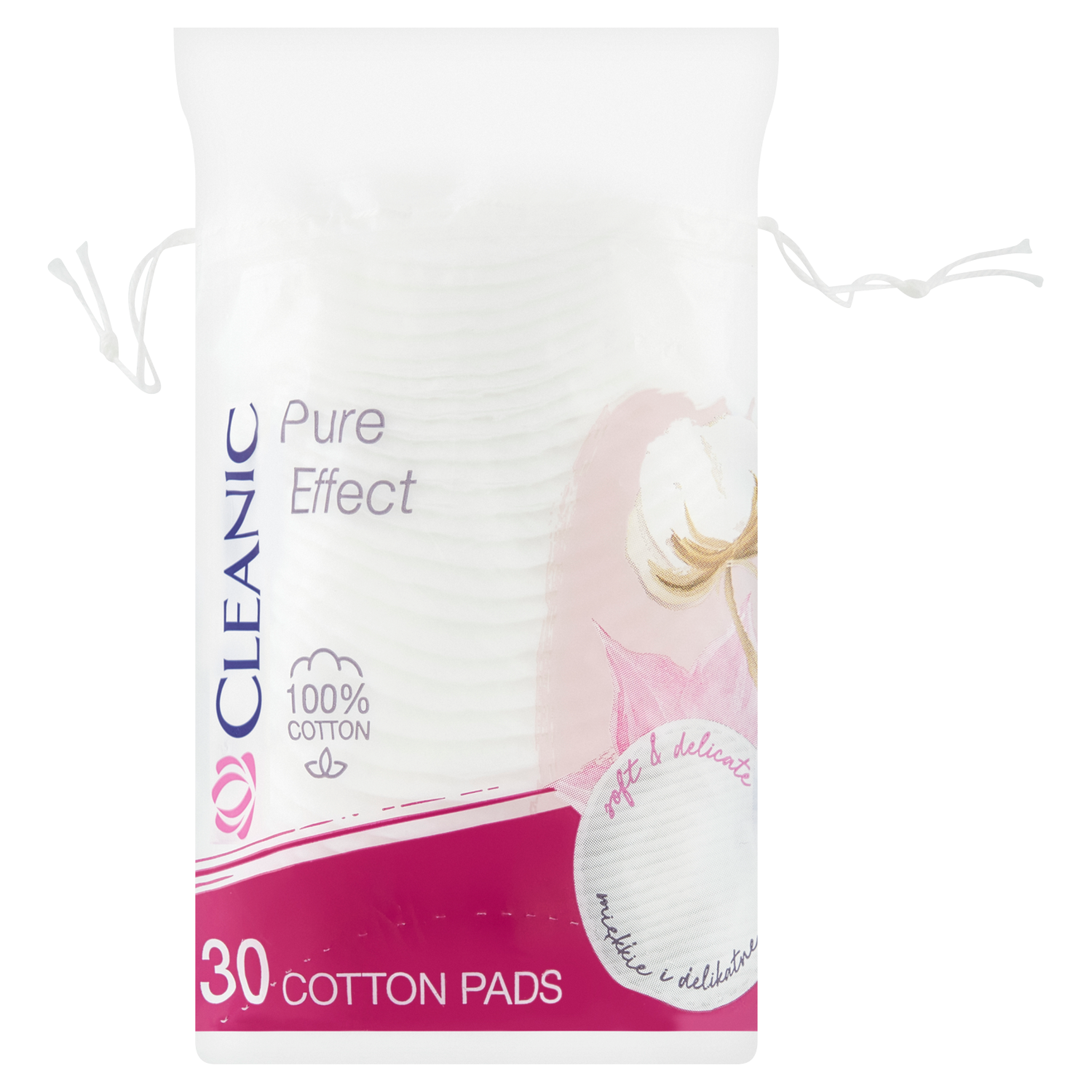 Cleanic Pure Effect płatki kosmetyczne, 30 szt./1 opak.