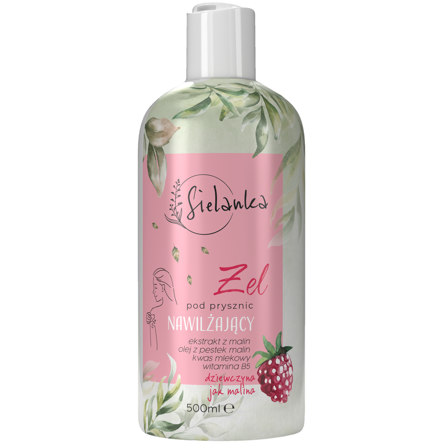 Sielanka Dziewczyna jak malina nawilżający żel pod prysznic, 500 ml