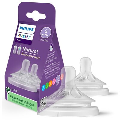 Smoczek PHILIPS Avent Natural SCY965/02 Przezroczysty 6 m+ (2 sztuki)