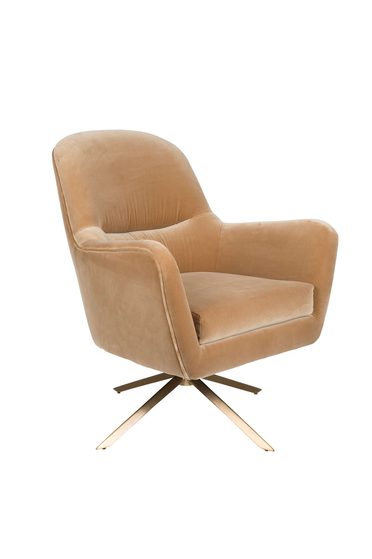 Dutchbone - Fotel lounge ROBUSTO karmelowy
