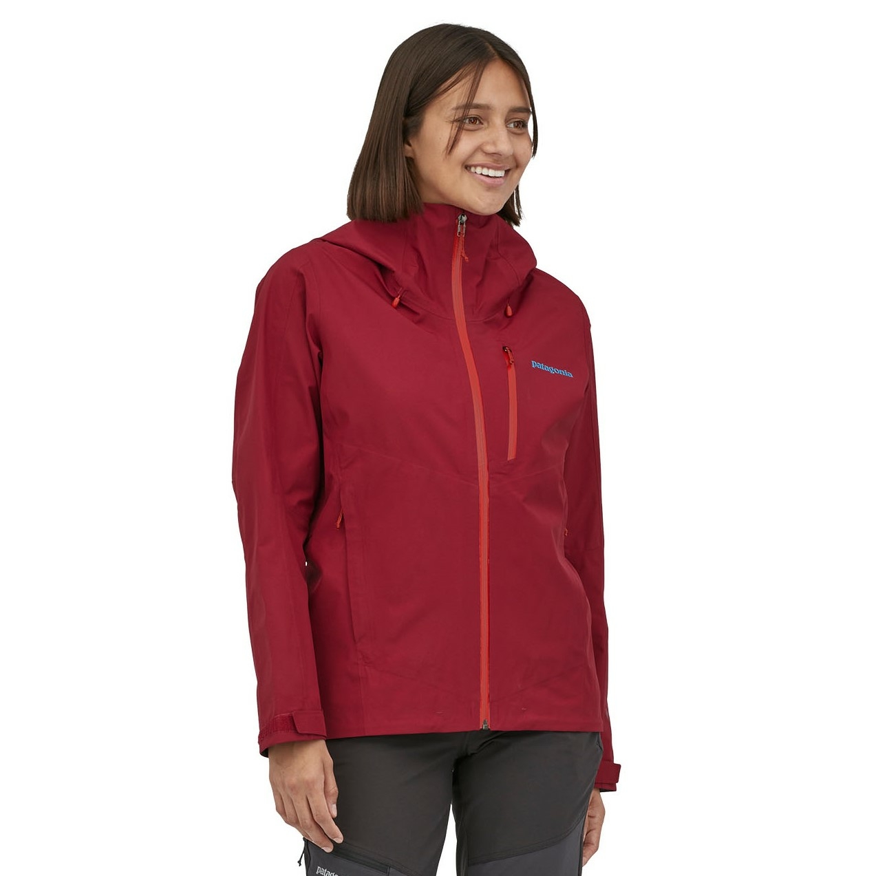 Damska kurtka przeciwdeszczowa Patagonia Calcite wax red - S