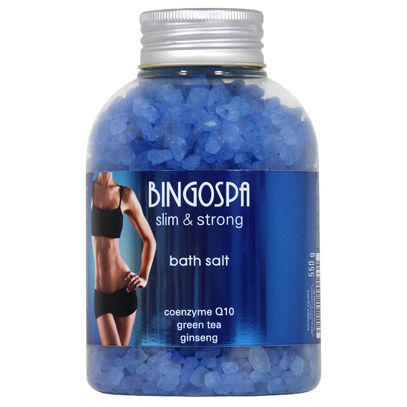Bingospa Slim & Strong sól do kąpieli koenzym Q10 zielona herbata żeń-szeń, 550 g