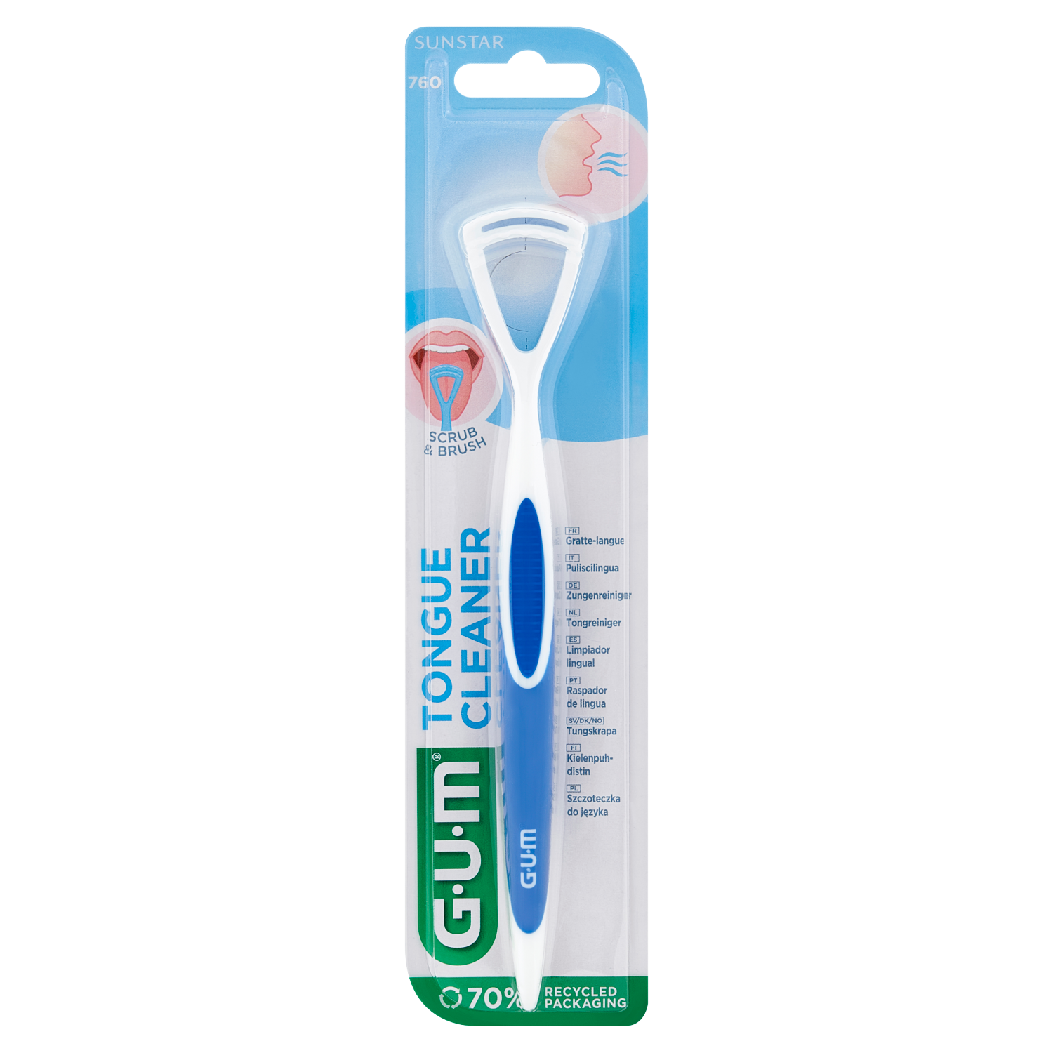 Gum Halicontrol szczoteczka do mycia języka, 1 szt.