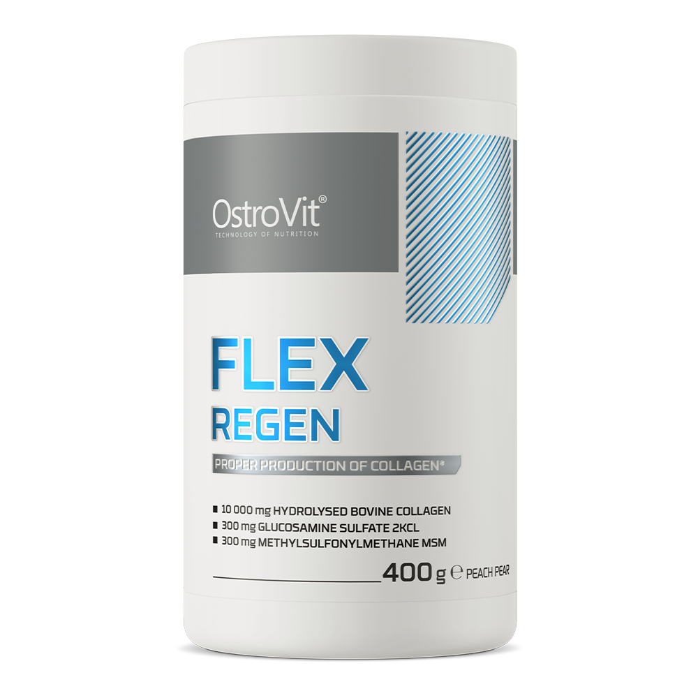 OstroVit Flex Regen kompleks na stawy, suplement diety o smaku brzoskwiniowo-gruszkowym, 400 g