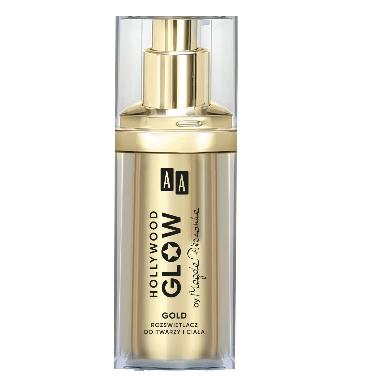 AA Hollywood Glow by Magda Pieczonka rozświetlacz do twarzy i ciała gold shine, 30 ml