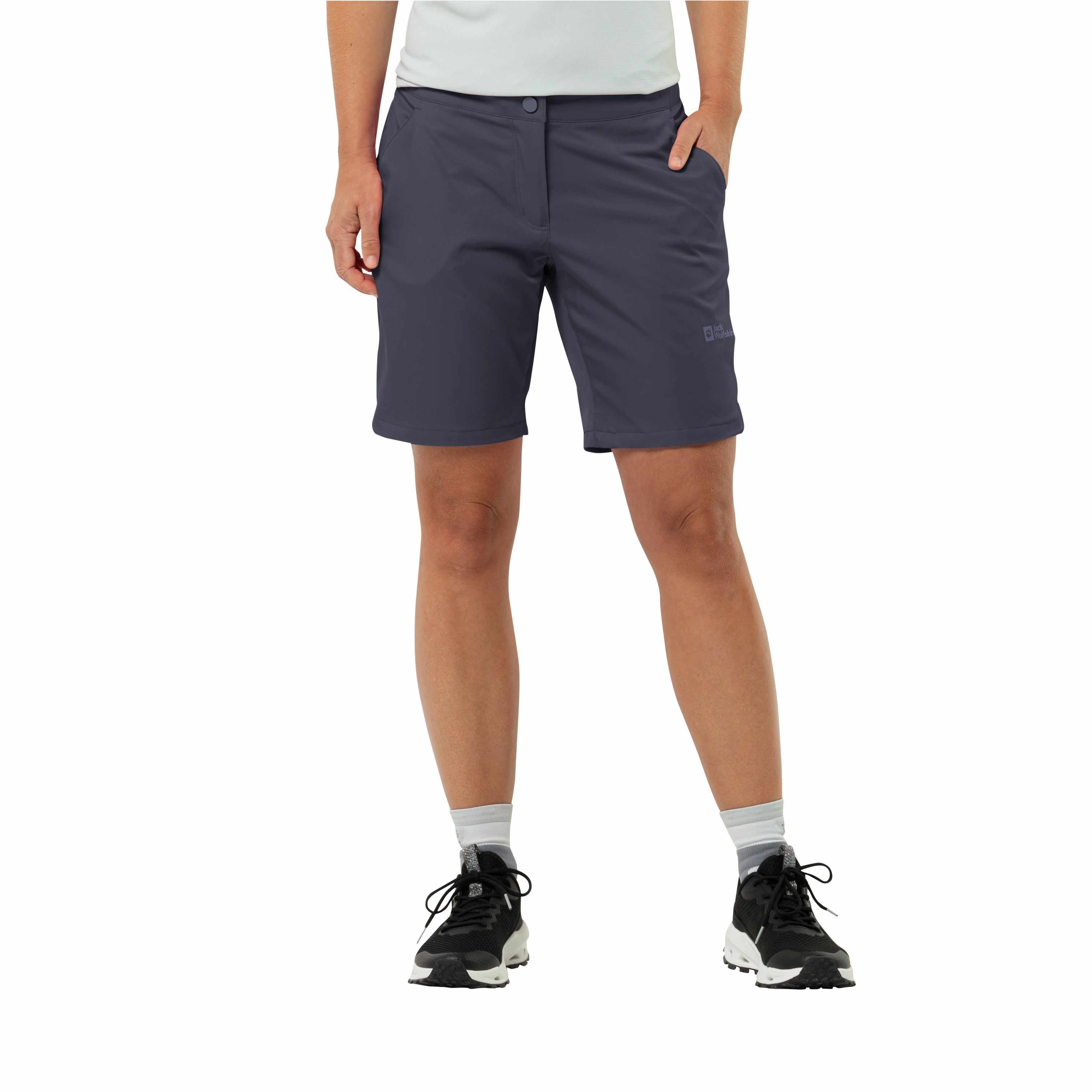 Krótkie spodenki damskie Jack Wolfskin HIKING ALPINE SHORT W graphite - 40
