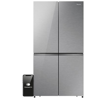 Lodówka HISENSE RQ758N4SGIE1 MD Side by Side No Frost 178.5cm Srebrna Wi-Fi ConnectLife My Fresh Choice Metal Cooling