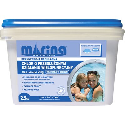 Chlor do basenu MARINA O przedłużonym działaniu 2.5 kg