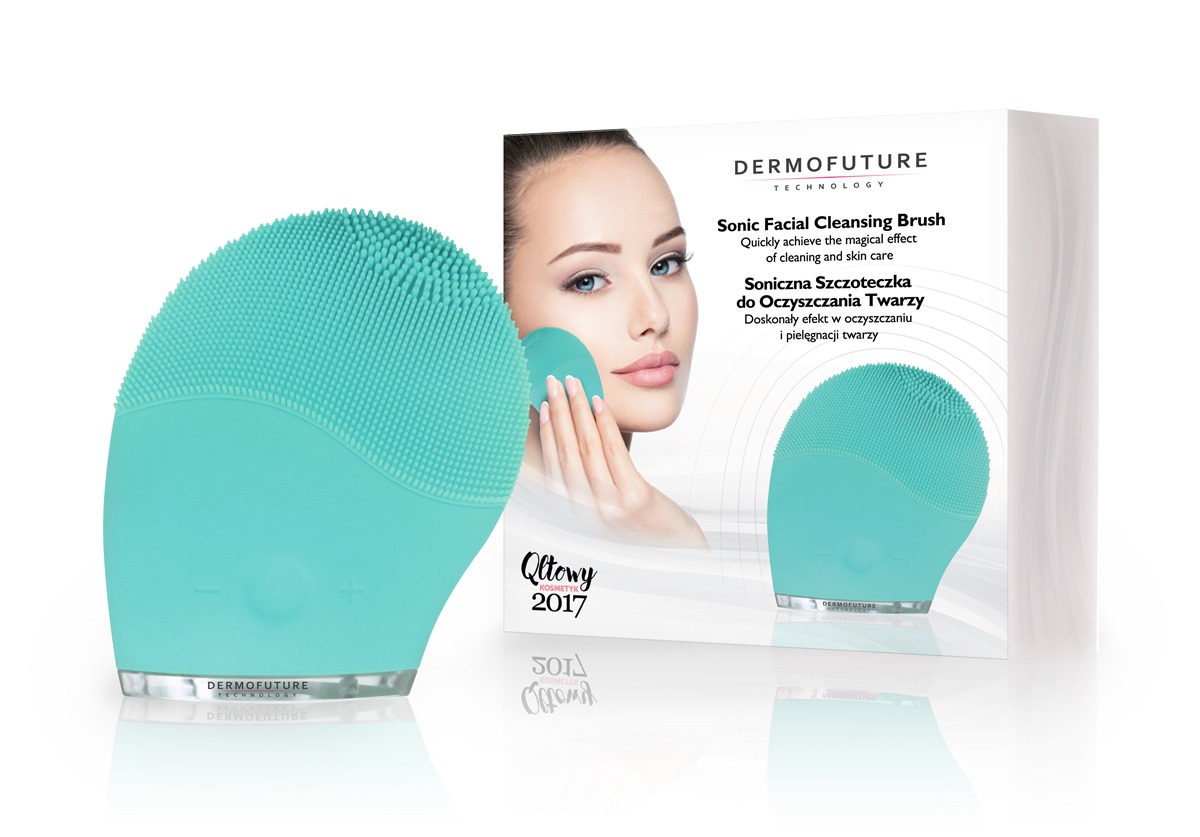 Dermofuture Sonic Facial Cleansing Brush szczoteczka soniczna do oczyszczania twarzy miętowa, 1 szt.