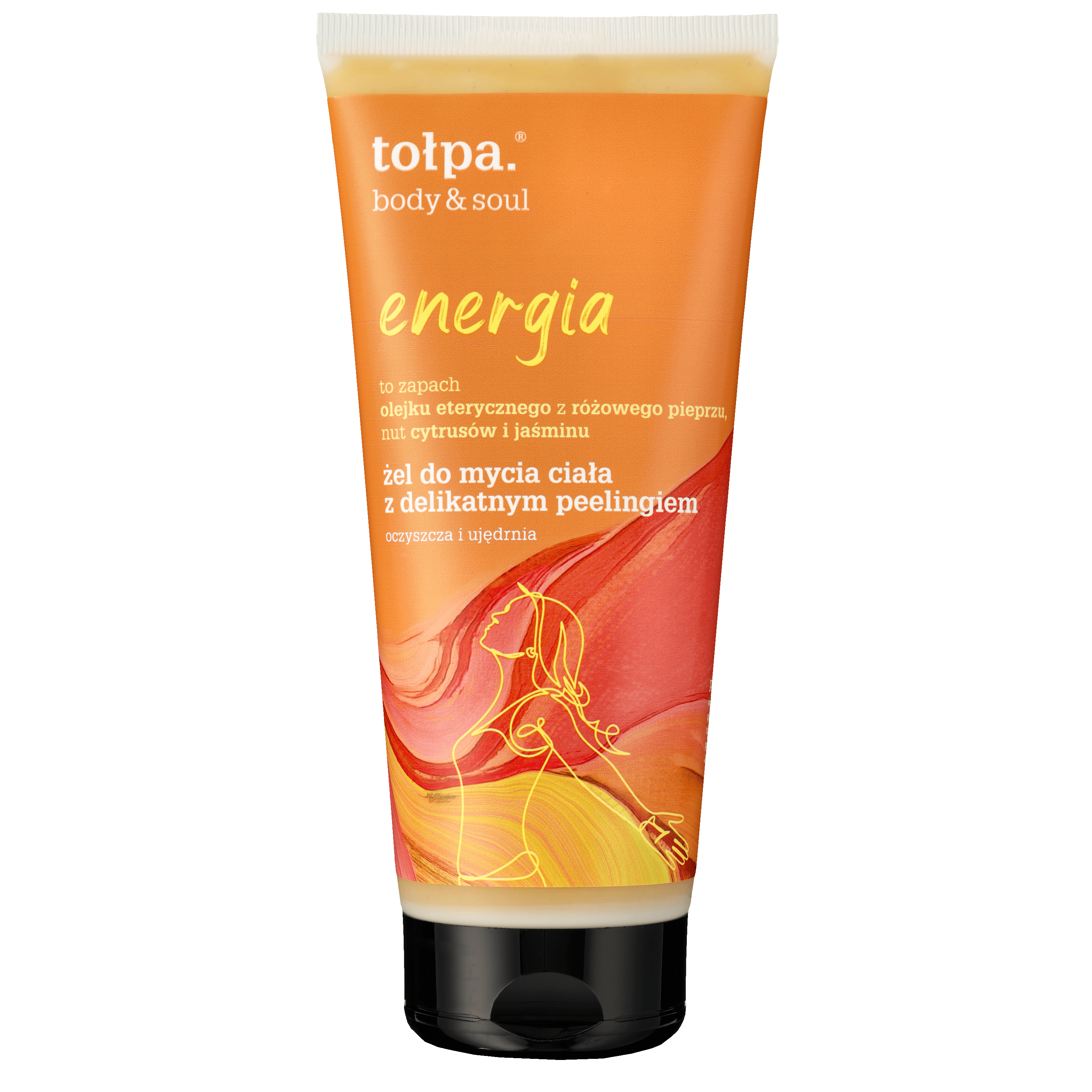 Tołpa Body&Soul Energia żel do mycia ciała z delikatnym peelingiem, 200 ml