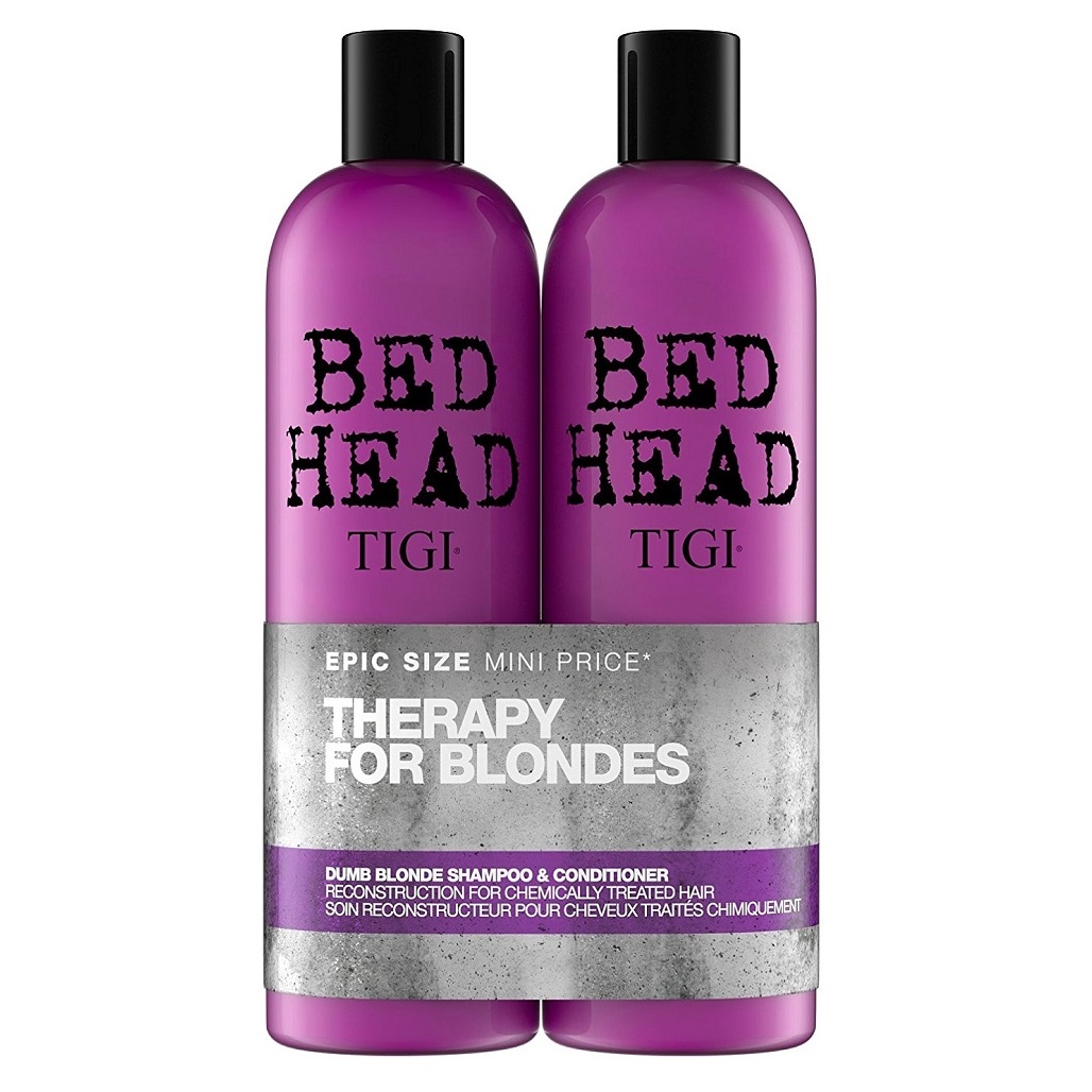 Tigi Bed Head Dumb Blonde zestaw: szampon do włosów blond, 750 ml + odżywka do włosów blond, 750 ml