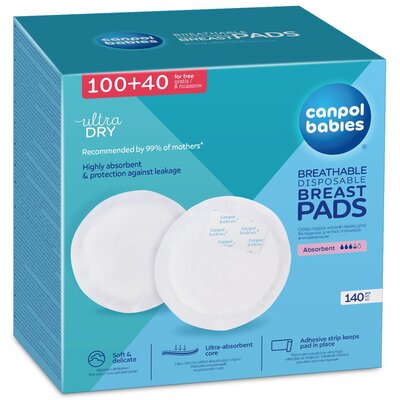 Wkładki laktacyjne CANPOL BABIES 1/654 (140 sztuk)