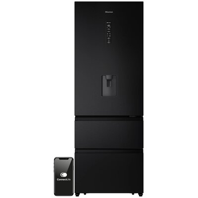 Lodówka HISENSE RT641N4WFE1 3D SkyLine No Frost 200cm Czarna Wi-Fi ConnectLife Metal Tech Cooling