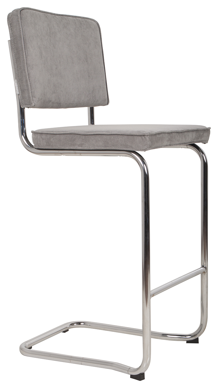 Zuiver - Stołek barowy RIDGE KINK RIB (jasnoszary)