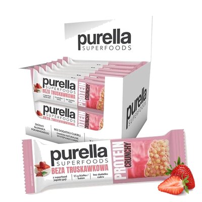 Baton proteinowy PURELLA Superfoods Truskawkowy (15 x 45 g)