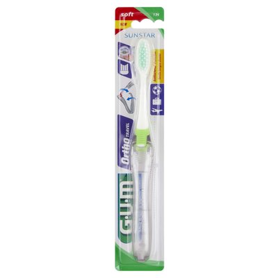 Szczoteczka do zębów SUNSTAR GUM Ortho Travel 125 Biało-zielony