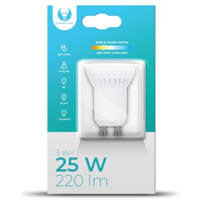 Żarówka LED FOREVER LIGHT RTV003588 3W GU10