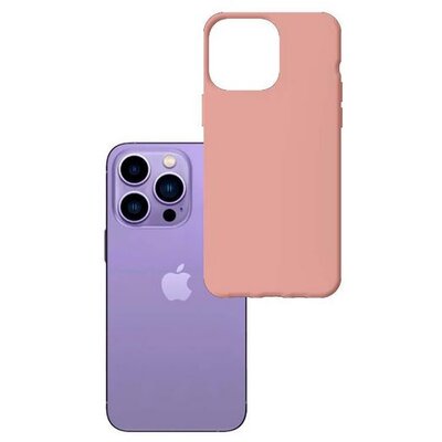 Etui 3MK Matt Case Lychee do Apple iPhone 14 Pro Różowy