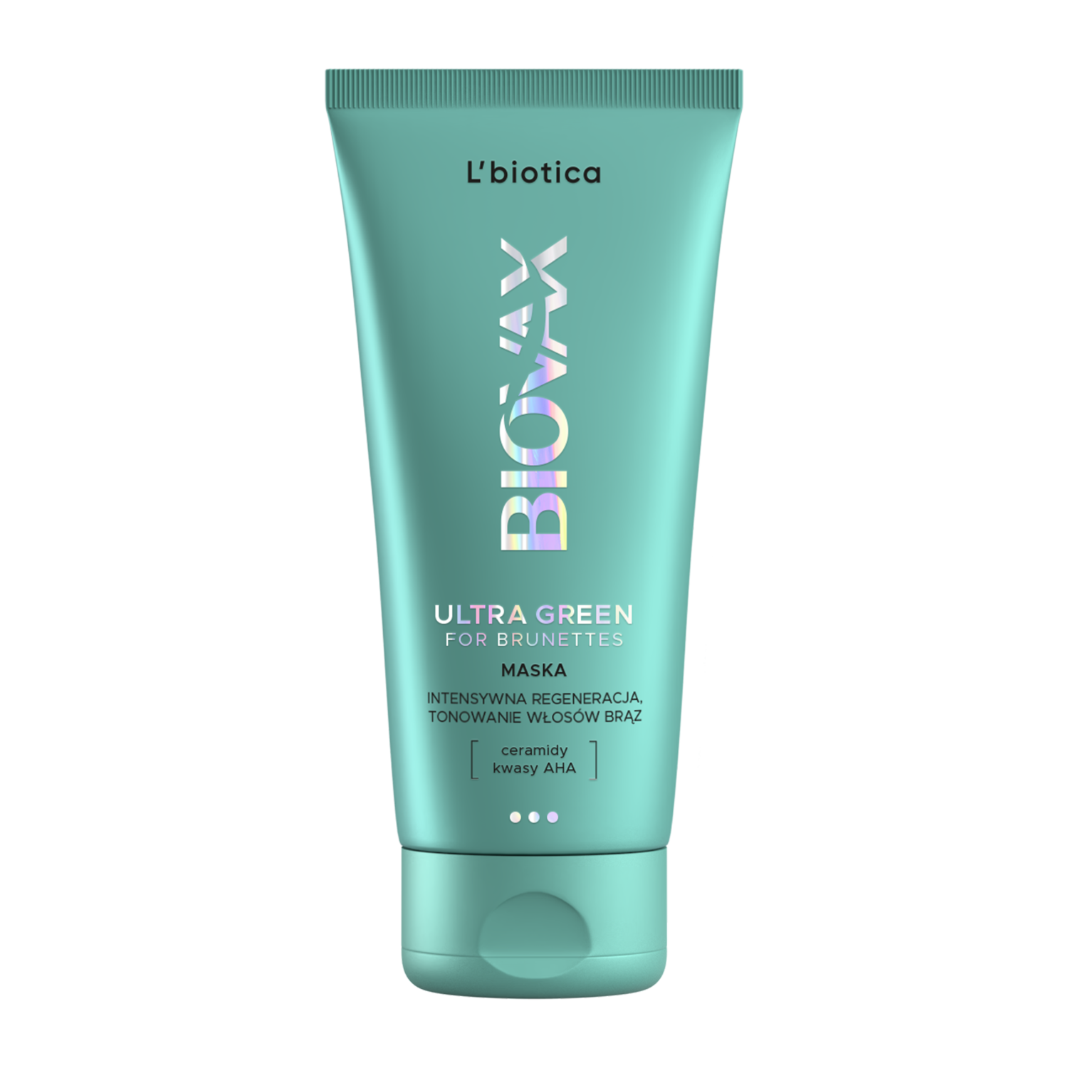 L'biotica Biovax Glamour Ultra Green For Brunettes maska do włosów w odcieniu brąz, 150 ml