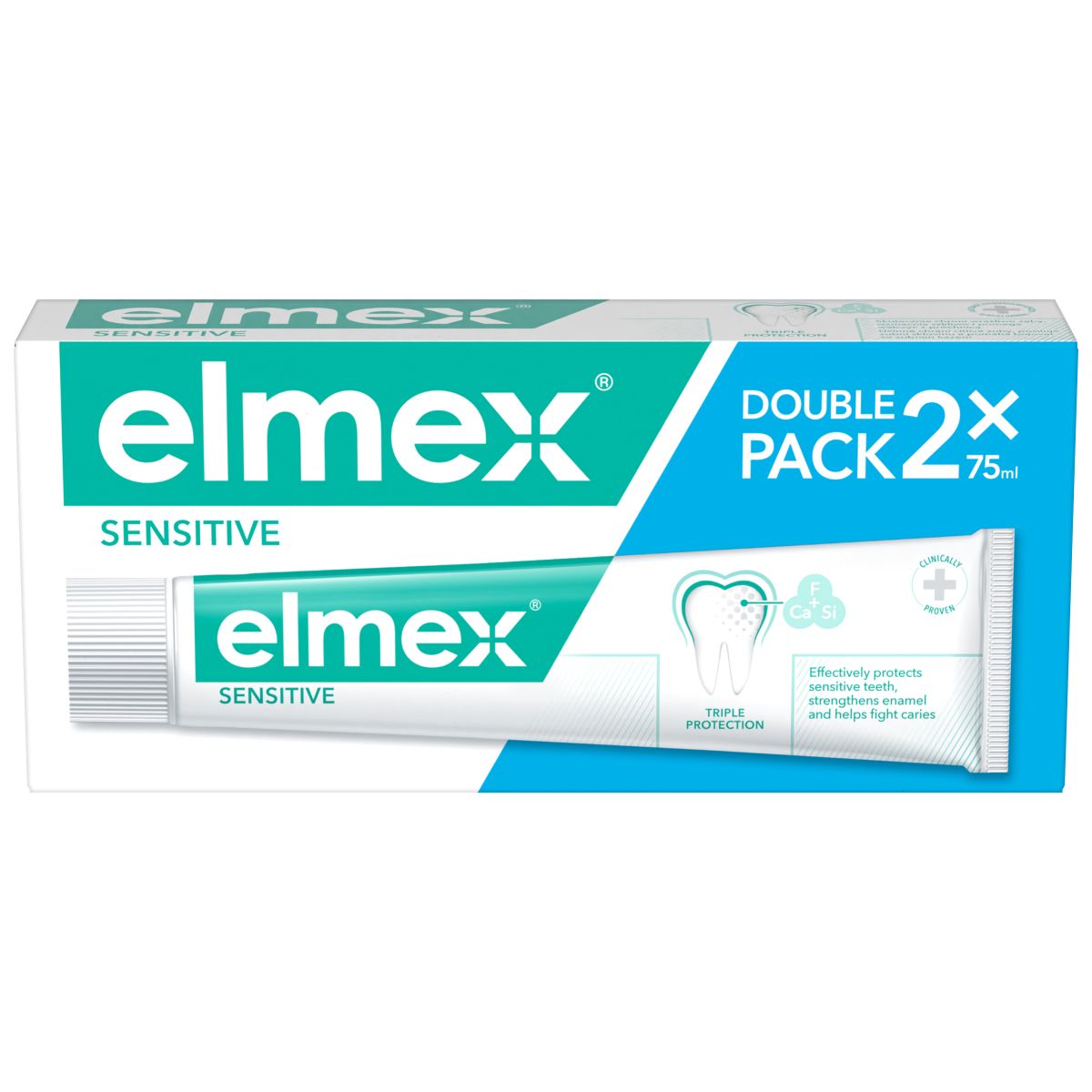 Elmex Sensitive dwupak pasty do zębów, 2x75 ml