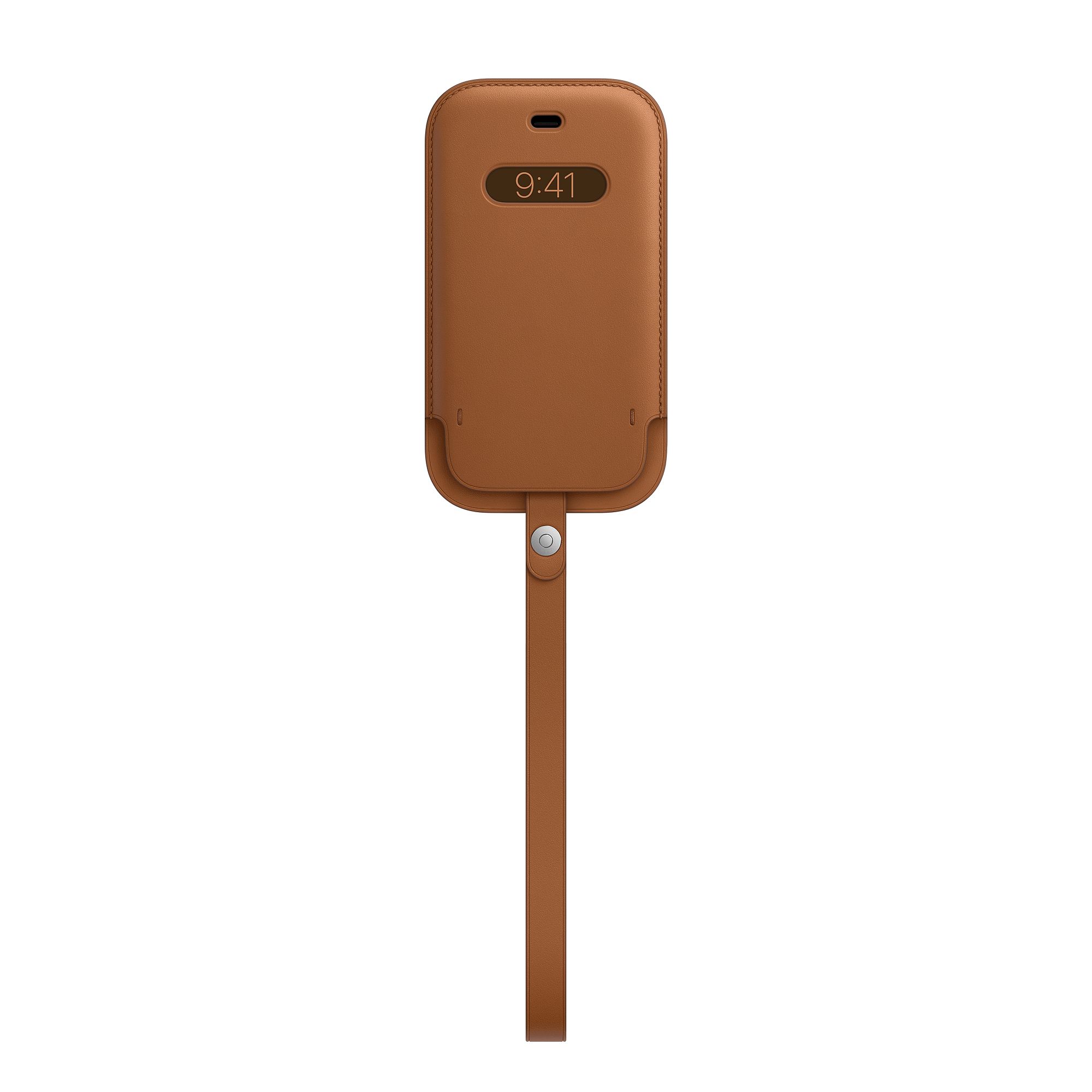 Skórzany futerał z MagSafe do iPhone'a 12 mini - naturalny brąz