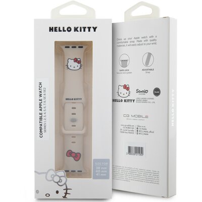 Pasek HELLO KITTY do Apple Watch do koperty 38/40/41mm Beżowy