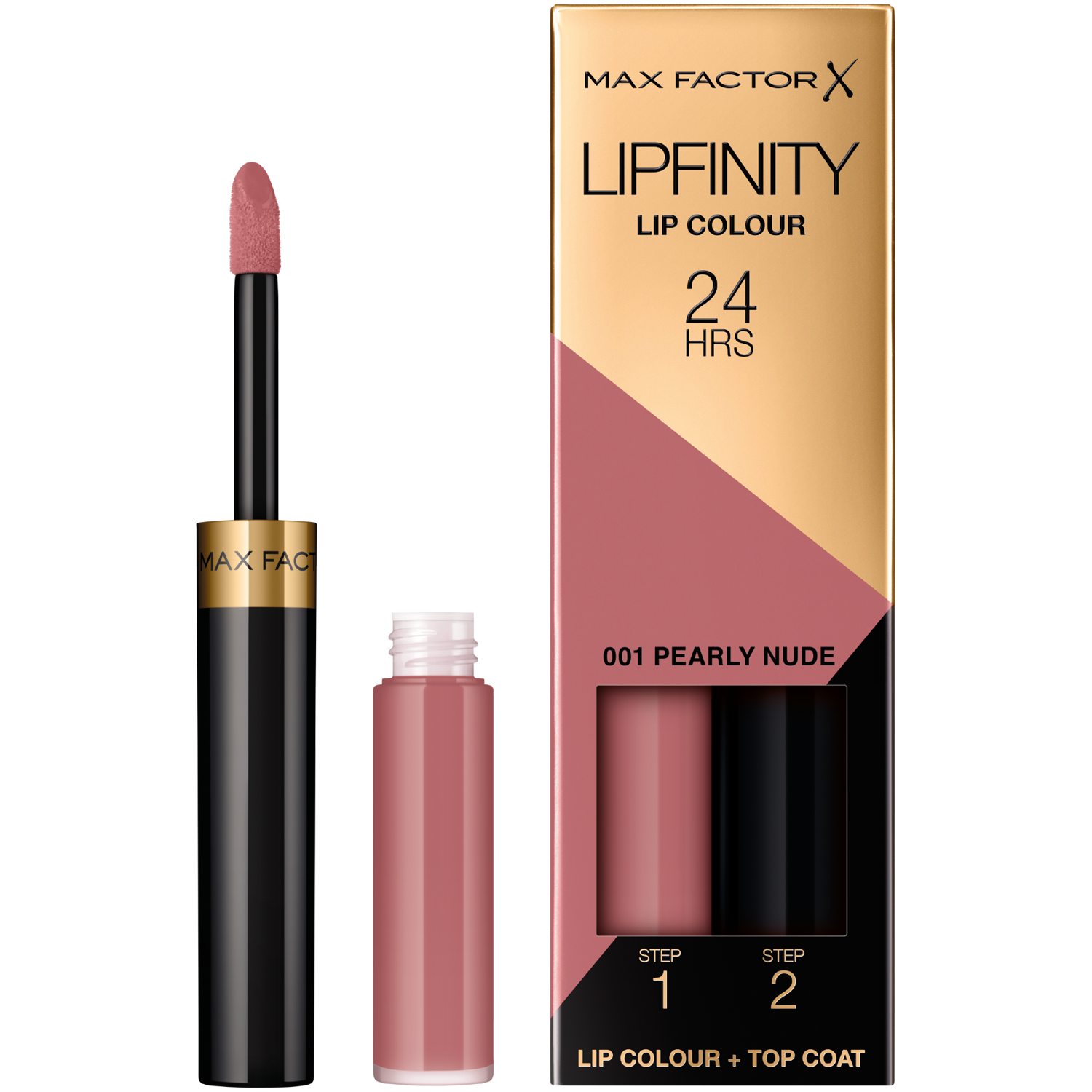 Max Factor Lipfinity Lip Colour 24H dwufazowa szminka o długotrwałym efekcie 001 pearly nude, 2,3 ml + 1,9 g