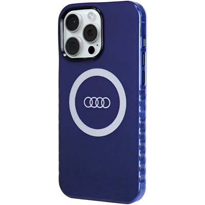Etui AUDI IML Big Logo MagSafe do Apple iPhone 15 Pro Max Niebieski