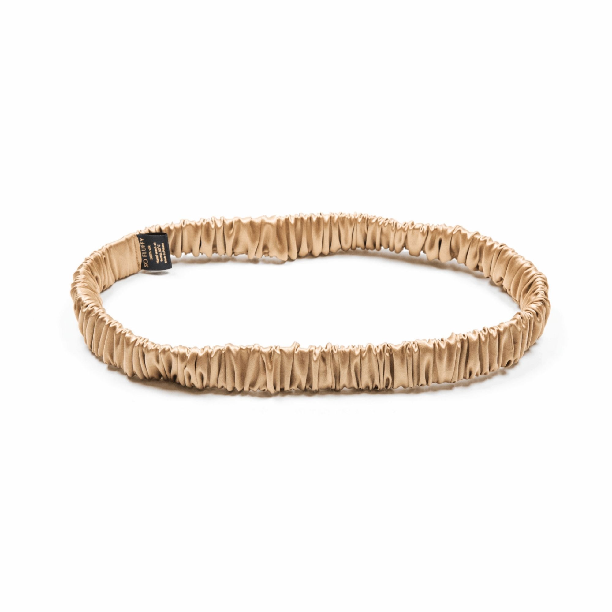 So Fluffy jedwabna opaska mini - szampańska, 1 szt.